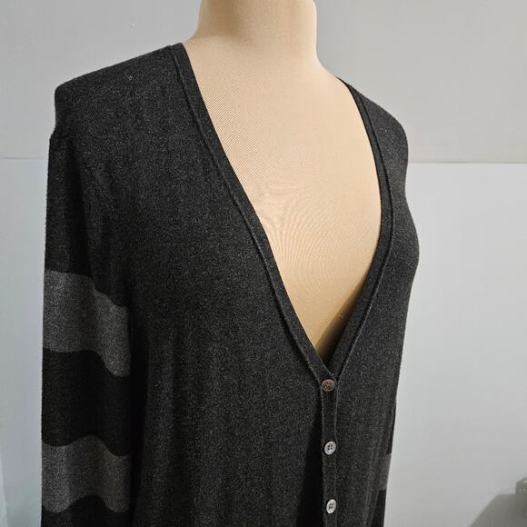 Eileen Fisher Cardigan Striped Sweater Button Front Normcore Momcore Minimal L - Picture 6 of 14